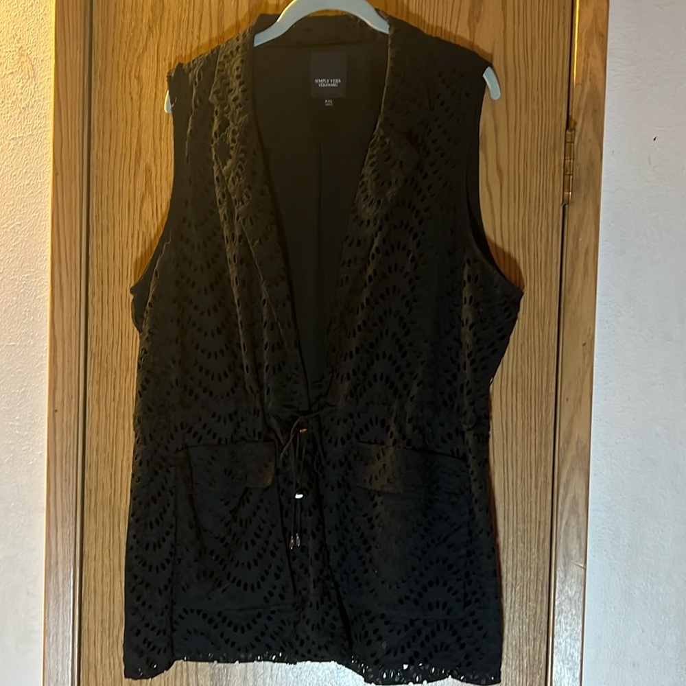 Ladies black vest